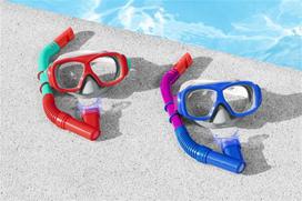 nardymo akiniai - Nardymo komplektas Bestway Explora Snorkel 24032, įvairių spalvų - 3 nuotrauka
