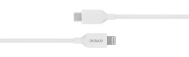 ipodas - DELTACO USB-C-Lightning,iPod, iPhone, iPad, AppleC94, MFi,2m, baltas/ IPLH-452 - 3 nuotrauka