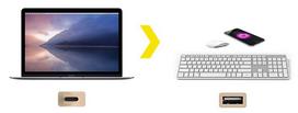 aliuminio kabeliai - Kanex USB-C į USB 3.0 adapteris – auksinis - 3 nuotrauka