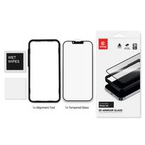 iphone 14 pro ekranas - Crong 3D Armour Glass iPhone 16e Transparent / Black - 7 nuotrauka