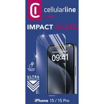 iphone 15 pro stikliukas - Ekrano stikliukas Cellularline iPhone 15/15 Pro ANTISHOCK - 2 nuotrauka