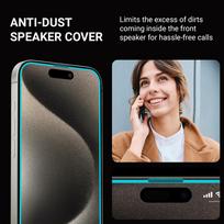 stikliukas apsauginis iphone 15 pro max - Crong Anti-Bacterial 3D Armour Glass iPhone 15 Pro Max - 4 nuotrauka