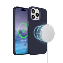 apple iphone 15 magsafe - Crong Color Cover LUX Magnetic – dėklas, skirtas iPhone 15 Pro MagSafe (tamsiai mėlynas) - 5 nuotrauka