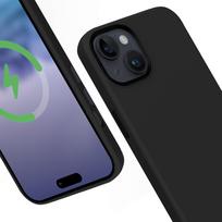 iphone 15 plus magsafe deklas - Crong Color Cover LUX Magnetic - Dėklas iPhone 15 Plus MagSafe (juoda) - 6 nuotrauka