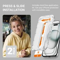 apsaugines pleveles iphone 16 - Crong EasyShield iPhone 15 (2 pcs) - 6 nuotrauka