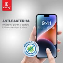 iphone 14 pro ekranas - Crong CRG-AB3DAG-IP14P Crong Apsauginis stiklas anti-bacterial 3d armour glass iphone 14 pro su ramką instalacyjną - 5 nuotrauka