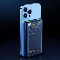isorine baterija 20w - Wekome Vanguard WP-321, 20000mAh, 20W, juodas/skaidrus - 2 nuotrauka
