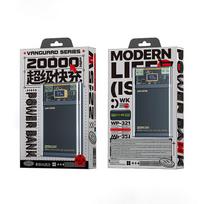 isorine baterija 20w - Wekome Vanguard WP-321, 20000mAh, 20W, juodas/skaidrus - 9 nuotrauka