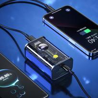isorine baterija 20w - Wekome WP-333 Vanguard, 10000mAh, 20W, juodas / skaidrus - 5 nuotrauka