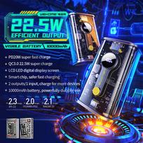isorine baterija 20w - Wekome WP-333 Vanguard, 10000mAh, 20W, juodas / skaidrus - 10 nuotrauka