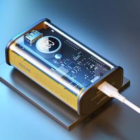isorine baterija 20w - WEKOME WP-345 Vanguard, 10000mAh, 22.5W, geltona (yellow) - 4 nuotrauka