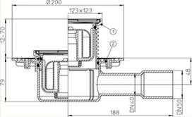 hl510n - Horizontalus trapas su sausu sifonu HL510NPr, DN50/40 - 2 nuotrauka