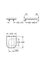 klozetas unitazas - Grohe Euro Ceramic klozeto sėdynė su dangčiu, balta (White) - 2 nuotrauka