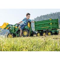 paspiriamos masineles - Paspiriama mašinėlė Rolly Toys Rolly Multi John Deere 3 ašių savivartė priekaba, žalia (Green) - 2 nuotrauka