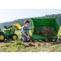 paspiriamos masineles - Paspiriama mašinėlė Rolly Toys Rolly Multi John Deere 3 ašių savivartė priekaba, žalia (Green) - 5 nuotrauka