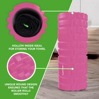 volelis masazui - Tunturi Yoga Foam Grid Roller 14TUSYO026, 330 mm - 3 nuotrauka