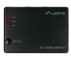 micro hdmi - Lanberg SWV-HDMI-0003 Vaizdo jungiklis 3x HDMI + Micro USB prievadas Juodas (Black) - 7 nuotrauka