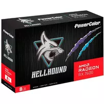 bite - POWERCOLOR Hellhound AMD Radeon RX 7600 8GB GDDR6 - 3 nuotrauka