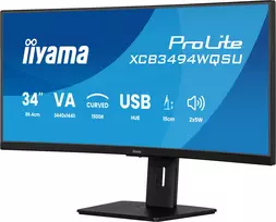 120hz monitorius - Iiyama ProLite XCB3494WQSU-B1 34", VA, 1500R - 5 nuotrauka