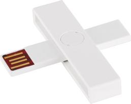 korteliu skaitytuvas - +ID smart card reader USB Blister, white - 4 nuotrauka