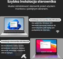 nesiojamo kompiuterio monitorius - Extralink Smart Life S688 14", 2 ekranai, IPS - 2 nuotrauka