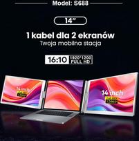 nesiojamo kompiuterio monitorius - Extralink Smart Life S688 14", 2 ekranai, IPS - 5 nuotrauka