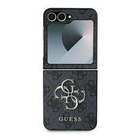 z flip 6 - Guess PU 4G Metal Logo Dėklas Samsung Galaxy Z Flip 6 - Pilkas (Grey) - 2 nuotrauka