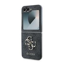 z flip 6 - Guess PU 4G Metal Logo Dėklas Samsung Galaxy Z Flip 6 - Pilkas (Grey) - 5 nuotrauka