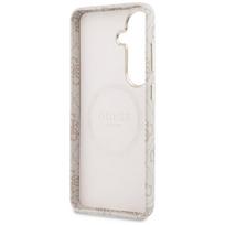 guess pu leather 4g - Guess PU Leather 4G Strass Triangle Logo Gold Frame Magnetic dėklas skirtas Samsung Galaxy S26 rožinės spalvos - 3 nuotrauka