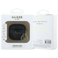apple airpods ausines - Guess AirPods 4 Dėklas 4G Charm Collection Juodas (Black) - 2 nuotrauka