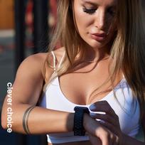 apple watch 46 mm - Crong Duo sport band Apple Watch 42/ 44mm Black - 3 nuotrauka
