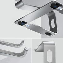 kompiuterio stovas - Crong AluBench, sidabrinis (Silver) - 3 nuotrauka