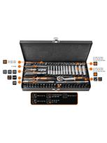 galvuciu rinkinys neo - Neo Tools 10-008, 1/4" veržliarakčių rinkinys 63 vnt. - 2 nuotrauka