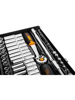 galvuciu rinkinys neo - Neo Tools 10-008, 1/4" veržliarakčių rinkinys 63 vnt. - 3 nuotrauka