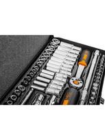 galvuciu rinkinys neo - Neo Tools 10-008, 1/4" veržliarakčių rinkinys 63 vnt. - 4 nuotrauka