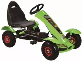 gokartas - Paspiriamas gokartas LEAN Cars F618, žalias (Green) - 1 nuotrauka