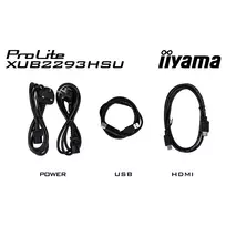 hdmi 2.1 dp - iiyama ProLite XUB2293HSU-B7 21.5", IPS, Full HD, Juodas (Black) - 3 nuotrauka