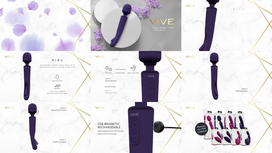 vibratoriai moterims - Vive By Shots Kiku Dvipusis Masažuoklis su Flap Stimuliatoriumi Violetinė (Purple) - 2 nuotrauka