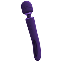 vibratoriai moterims - Vive By Shots Kiku Dvipusis Masažuoklis su Flap Stimuliatoriumi Violetinė (Purple) - 3 nuotrauka