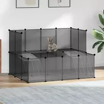 vidaXL Narvas mažiems gyvūnams, 143 x 107 x 93 cm, Juodas (Black)