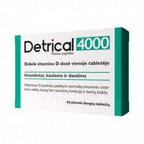 tabletes -  DETRICAL 4000 IU, 60 dengtų tablečių - 2 nuotrauka