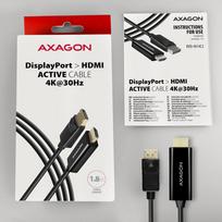 kabelis hdmi hdmi 1.8 -  Axagon DisplayPort to HDMI RVD-HI14C2, juoda, 1.8 m - 3 nuotrauka
