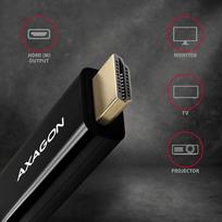 kabelis hdmi hdmi 1.8 -  Axagon DisplayPort to HDMI RVD-HI14C2, juoda, 1.8 m - 6 nuotrauka