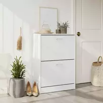 Batų spinta VASAGLE LBC02WT, balta (White)