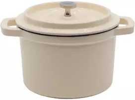 Kamado Bono Grandfeu Emaliuotas ketaus mini puodas, Baltas (White) 0,65 l