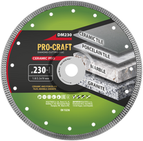 deimantiniai pjovimo diskai - Deimantinis pjovimo diskas „ProCraft DM230” Ceramic PRO - 2 nuotrauka
