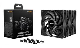 korpusas be quiet! - be quiet! Pure Wings 3 BL140 120mm PWM High-Speed 3-Pack Juodas (Black) - 5 nuotrauka