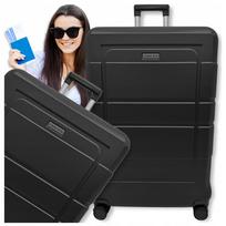 dideli lagaminai - Lagaminas Omna, Juodas (Black), 94 l, ABS, su ratukais - 1 nuotrauka