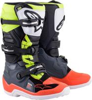 Moto batai vaikams ir paaugliams TECH7S GY/RD/YL 5
