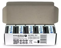 9v baterija - EverActive Pro Alkaline 6LR61 9V baterija, 1 vnt. - 7 nuotrauka